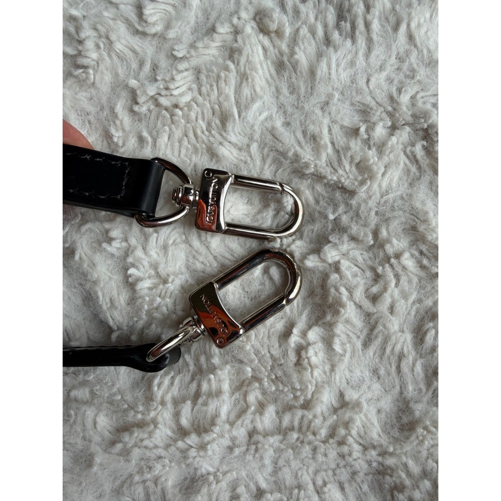 Louis Vuitton Black Epi Leather Adjustable Shoulder Strap 16mm Silver Crossbody - Picture 3 of 14